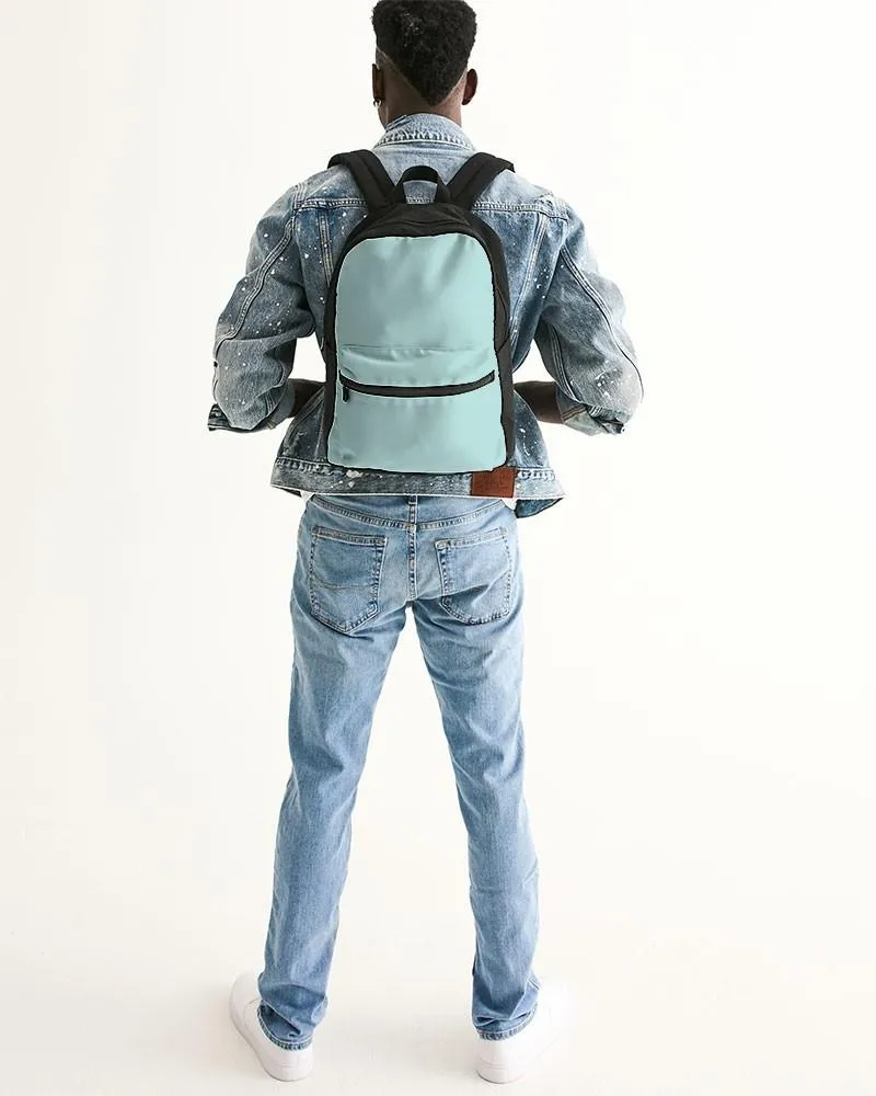 Pale Pastel Blue Cool Green Canvas Backpack | Bright Pale Pastel Blue Cool Green | C30M0Y15K0