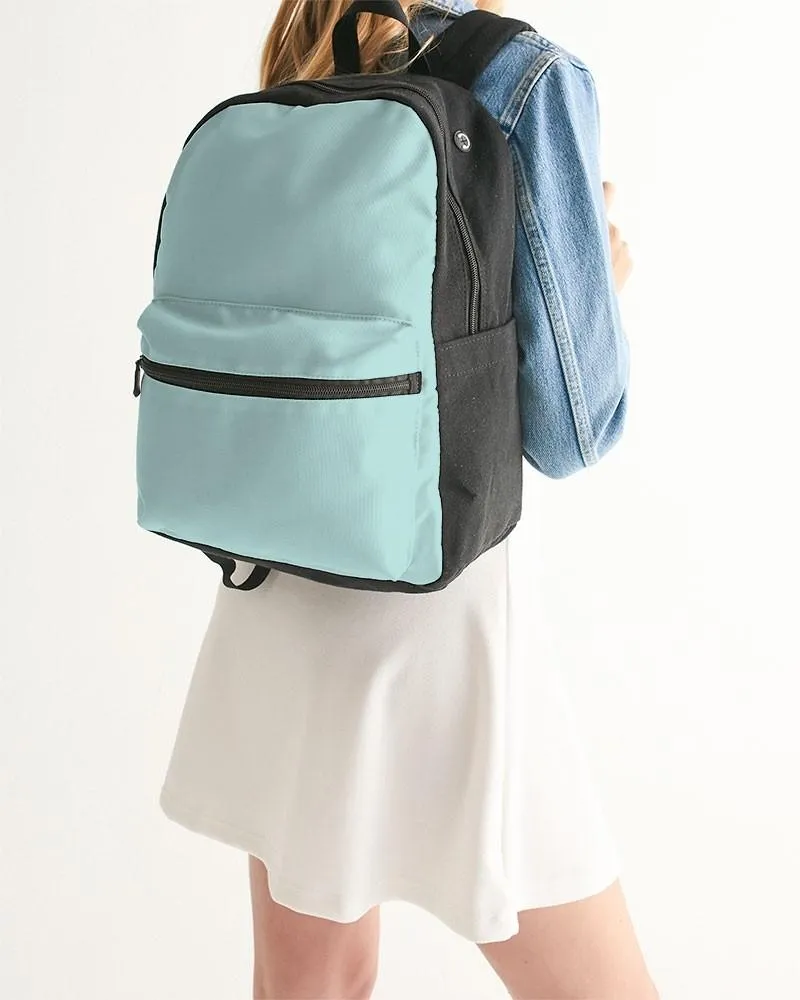 Pale Pastel Blue Cool Green Canvas Backpack | Bright Pale Pastel Blue Cool Green | C30M0Y15K0