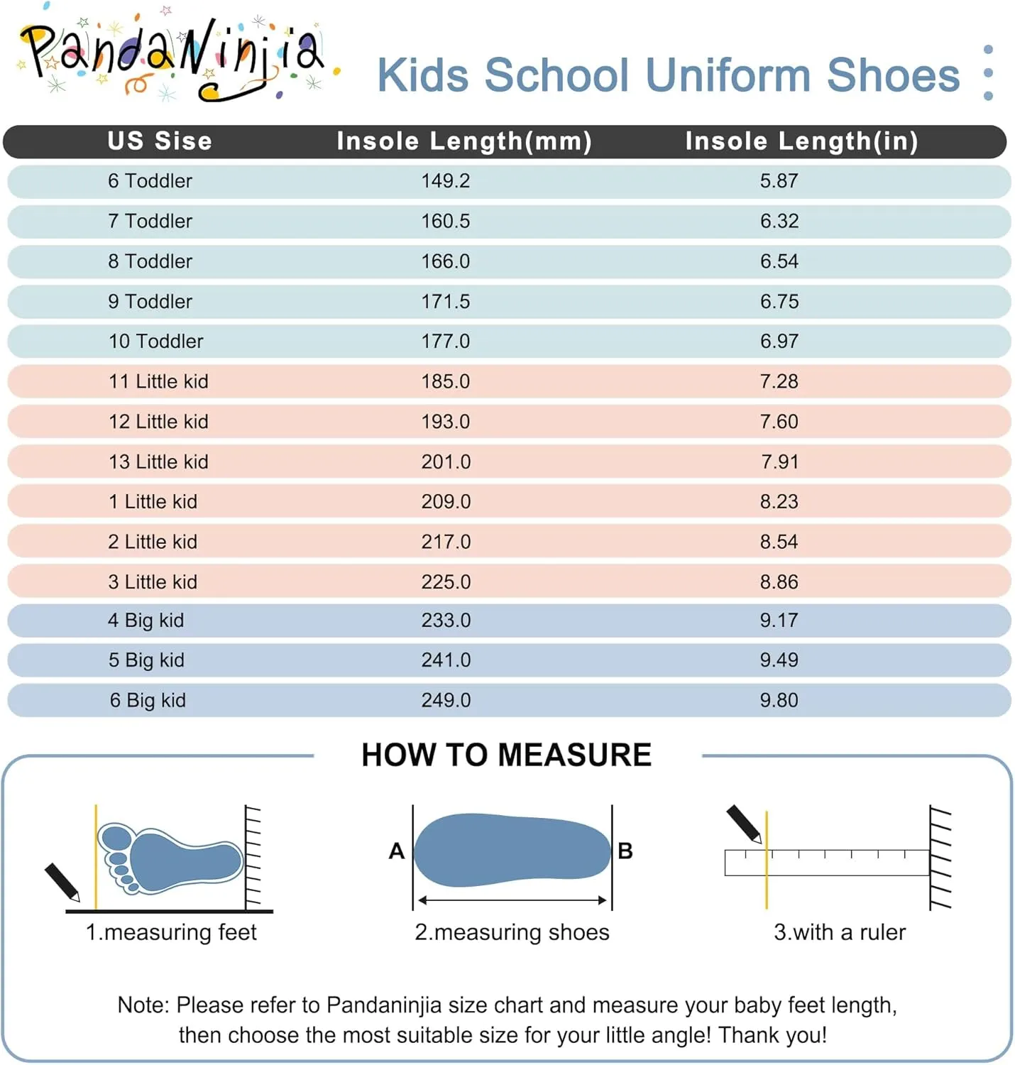 PANDANINJIA Sandy Girls Mary Jane School Uniform Shoes Dress Girls Flats for Toddler Little Kid Big Kid