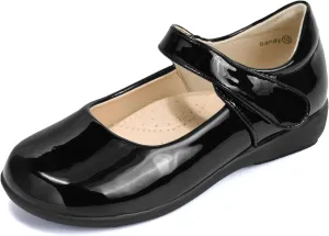 PANDANINJIA Sandy Girls Mary Jane School Uniform Shoes Dress Girls Flats for Toddler Little Kid Big Kid
