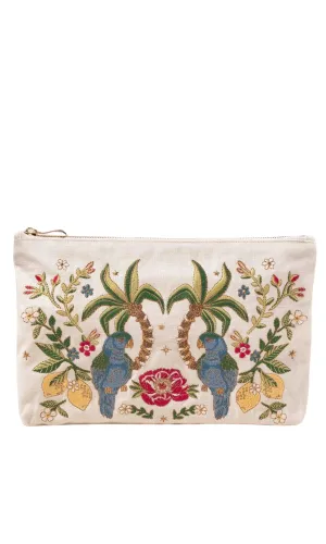 Paradise Parrot Canvas Everyday Pouch