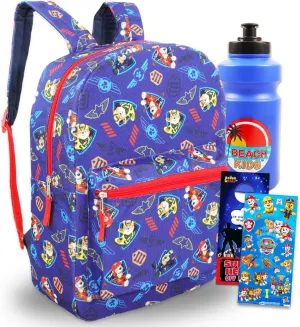 Paw Patrol School Supplies 16" Backpack, Stickers, Bottle, and More | Travel Bag