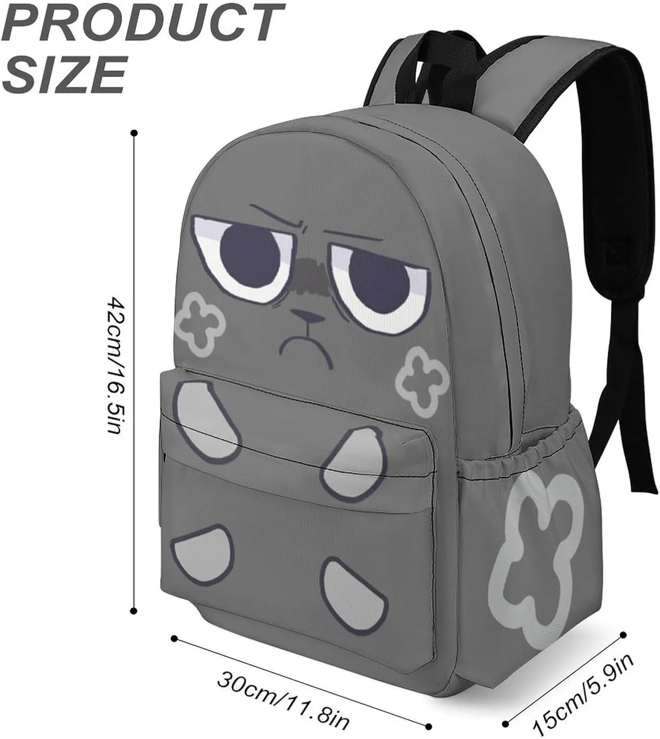 Pebble Backpack 16.5 Inch Single Compartment Double Shoulder Cartoon Cute Travel Backpack Lightweight