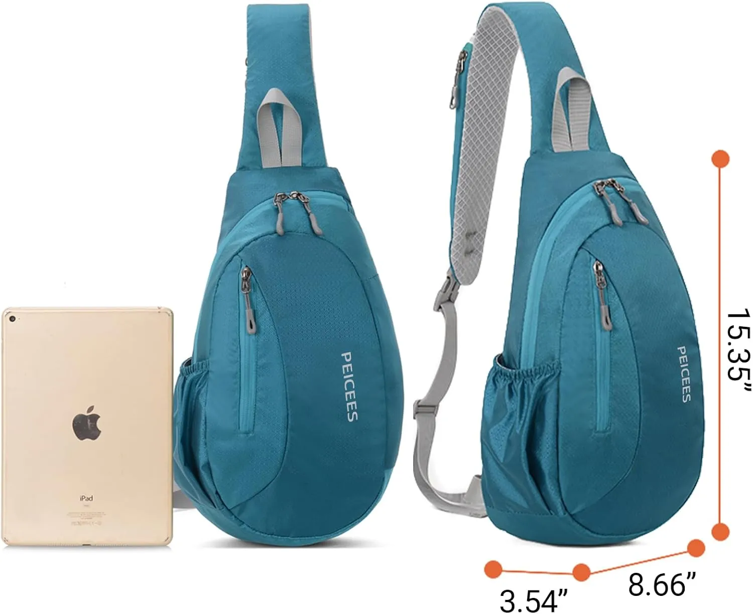 Peicees Sling Bags Men Women Shoulder Backpack Small Cross Body Chest Sling Backpack, Rose