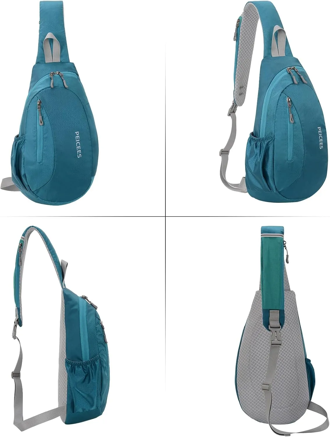Peicees Sling Bags Men Women Shoulder Backpack Small Cross Body Chest Sling Backpack, Rose