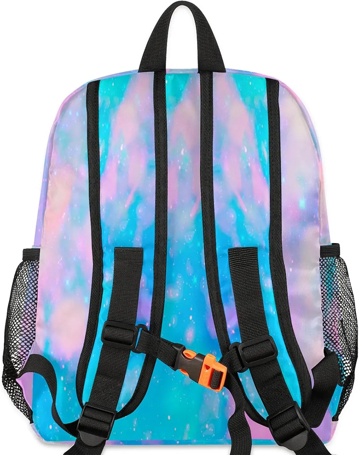 Personalized Backpack with Initial & Name Customized Shoulder Bag for Women Waterproof Travel Casual Daypack Gifts 12in, Blue Pink Glitter