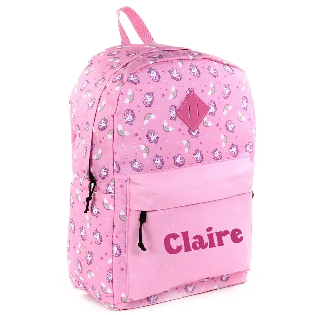 Personalized School Backpack - Unicorn