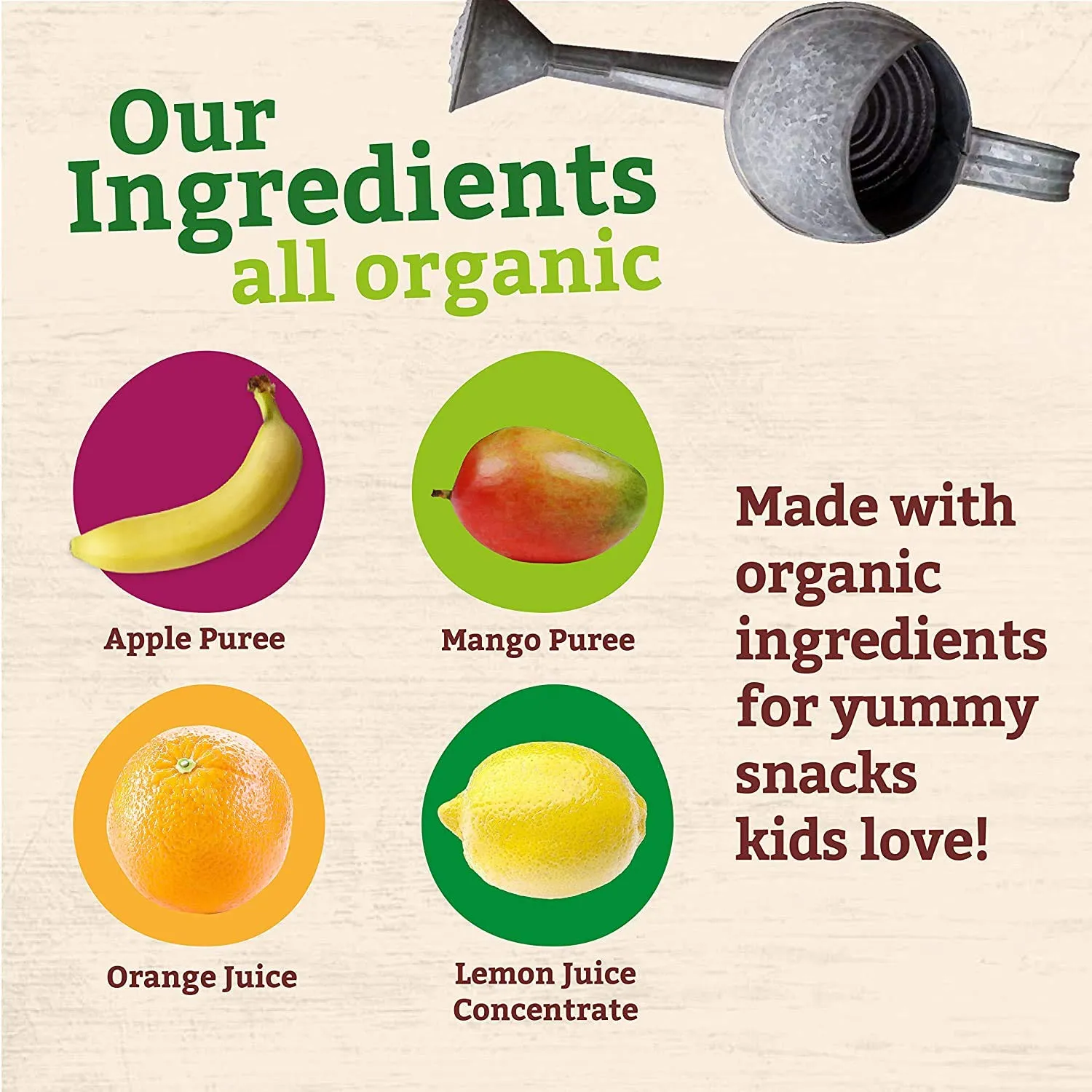 Peter Rabbit Organics Fruit Flavors Variety Pack 4 oz. Squeezable Pouches (Pack of 18)