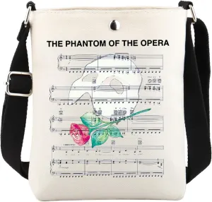 Phantom Musical Mask And Rose Crossbody Bag Phantom Drama Musical Merch