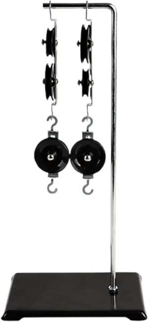 Physics Experiment Pulley Set Pulleys Block Multipurpose Portable with Base Demonstrator Pulley System Physics Experiment, Thickened Base