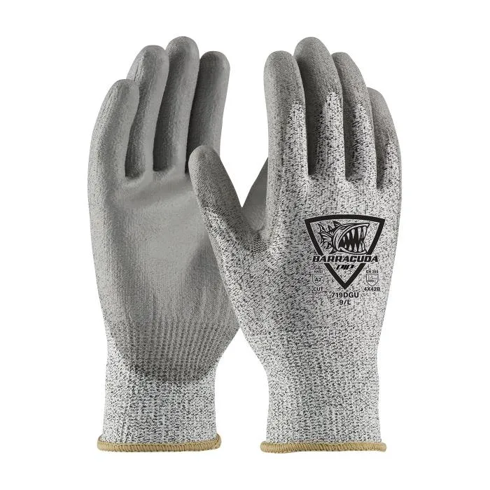 PIP Barracuda Gray Polyurethane Coated Glove - ANSI Cut Level A2