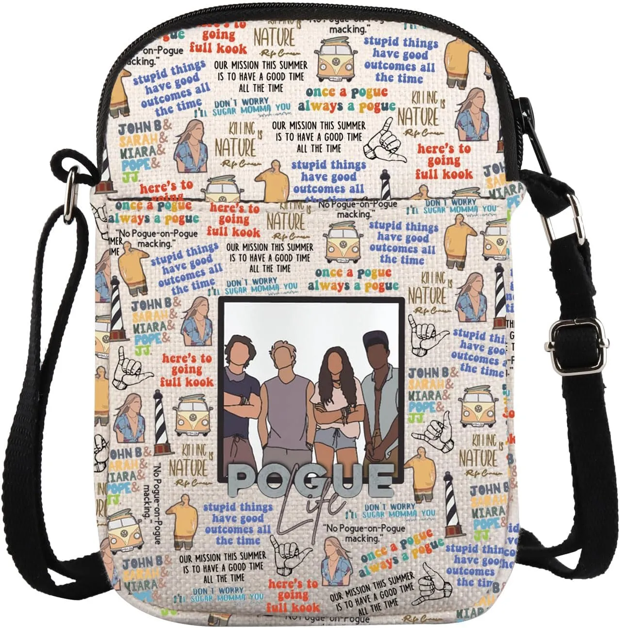 Pogue Life Crossbody Bag OBX Pogue Outer Banks Gift North Carolina Friends John B JJ Pope Kiara Gift