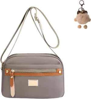 Popularate Nylon Crossbody Bag, Women's Nylon Crossbody Bag Popularate, Waterproof Lightweight Multi-layer Messenger