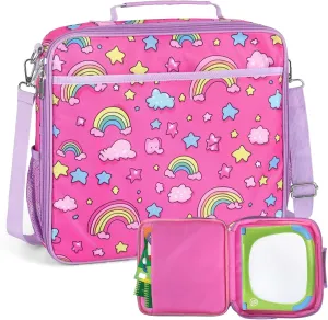 Portable Bag Compatible with LeapFrog LeapStart 3D Interactive Learning System, Carrying Bag for Leapfrog Leapstart Books Storage for 5-6 Books (Case only)-Pink