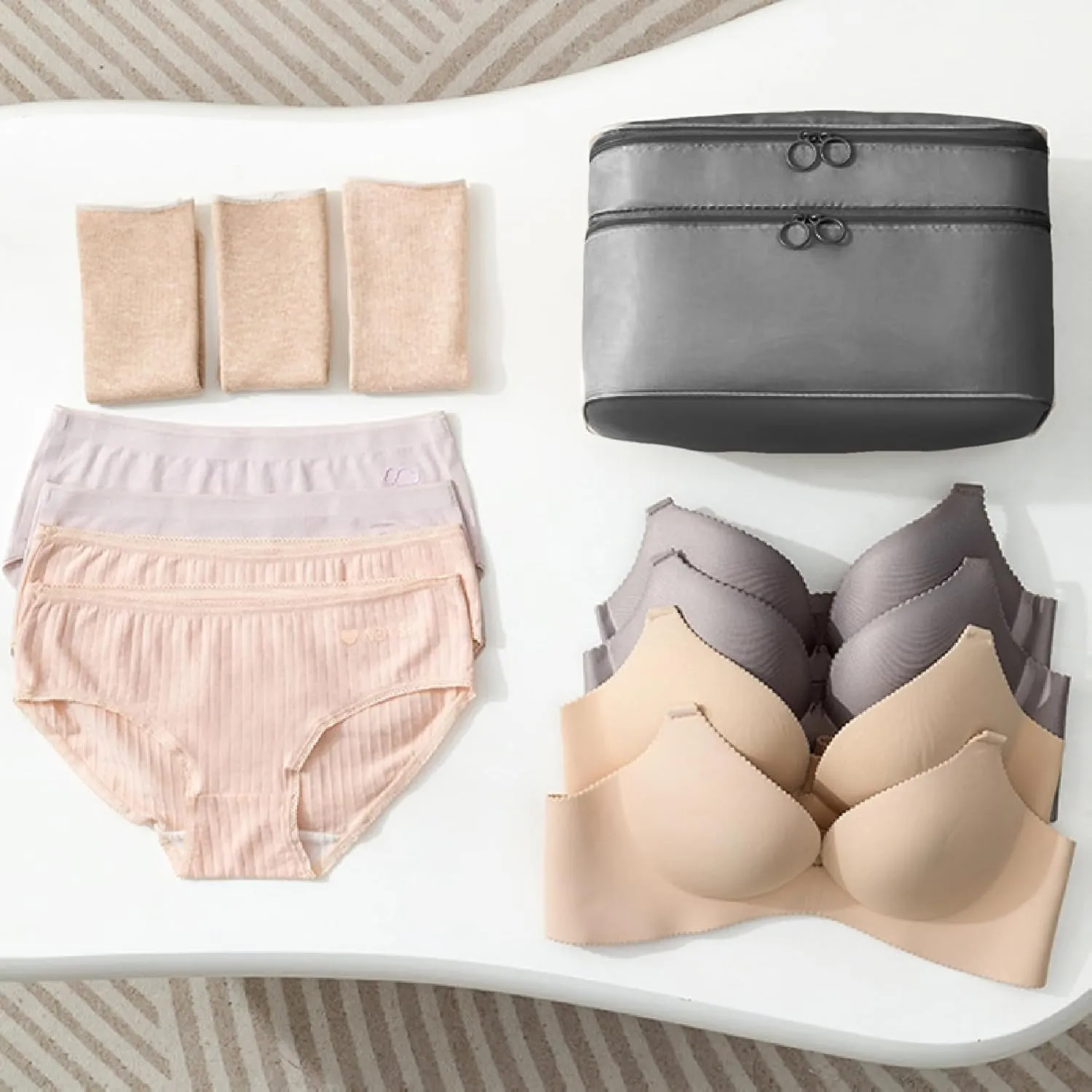 Portable Underwear Bra Storage Bag Waterproof Travel Organizers Multi-Layer Toiletry Packing Cube
