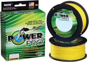 POWER PRO Spectra Fiber Braided Fishing Line, Hi-Vis Yellow, 150YD/8LB