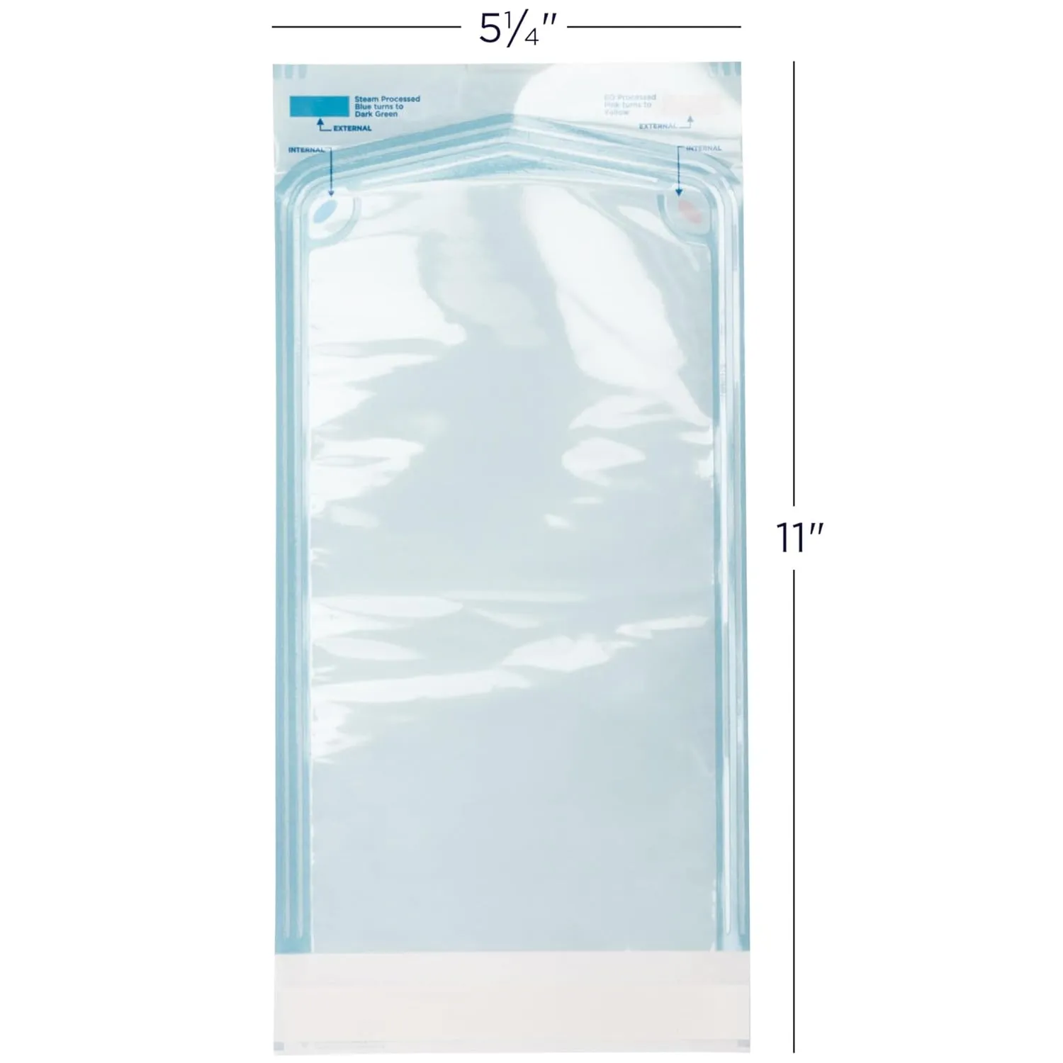 Practicon 5.25” x 11” Self-Sealing Sterilization Pouches, Autoclave Sterilizer Bags with Indicators for Dental, Medical, Tattoo, Nail Instruments and Tools, 200 Per Box