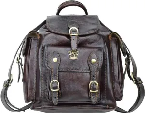 Pratesi Montalbano leather backpack - B346 Bruce (Coffee)