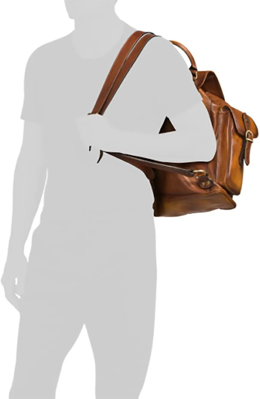 Pratesi Montalbano leather backpack - B346 Bruce (Coffee)