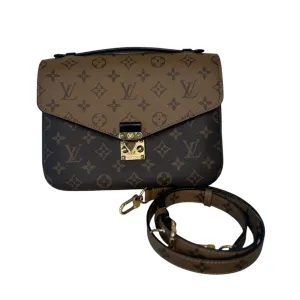 PRE-OWNED LV Reverse Monogram Pochette Metis Canvas Crossbody Bag