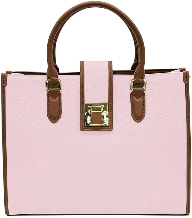 Premium Texture Color Collision Large Capacity Layer Cowhide Ladies Commuting