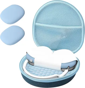 ProCase Hard Case for AirPods Max, Travel Carrying Headphone Case with Silicone Earpad Cover & Mesh Pocket, AirPods Max Protective Portable Storage Bag -Navy