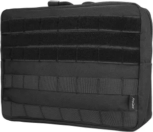 ProCase Tactical Admin Molle Pouch, Military MOLLE Pouch Horizontal Multi-Purpose Utility Gadget Gear Tool Bag for Magazine, Flashlight, Map and Other Small Tools for Outdoor Activities -Black