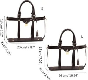 PU Encasement for Cosmetic Pouch Conversion Kit Handbag DIY Crossbody Bag Accessories Hollow Tote Bag Set Bag Makeover Kit