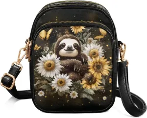PU Leather Crossbody Bags for Women Ladies Lightweight Cross Body Shoulder Purses Handbag with Muti Zipper Pockets