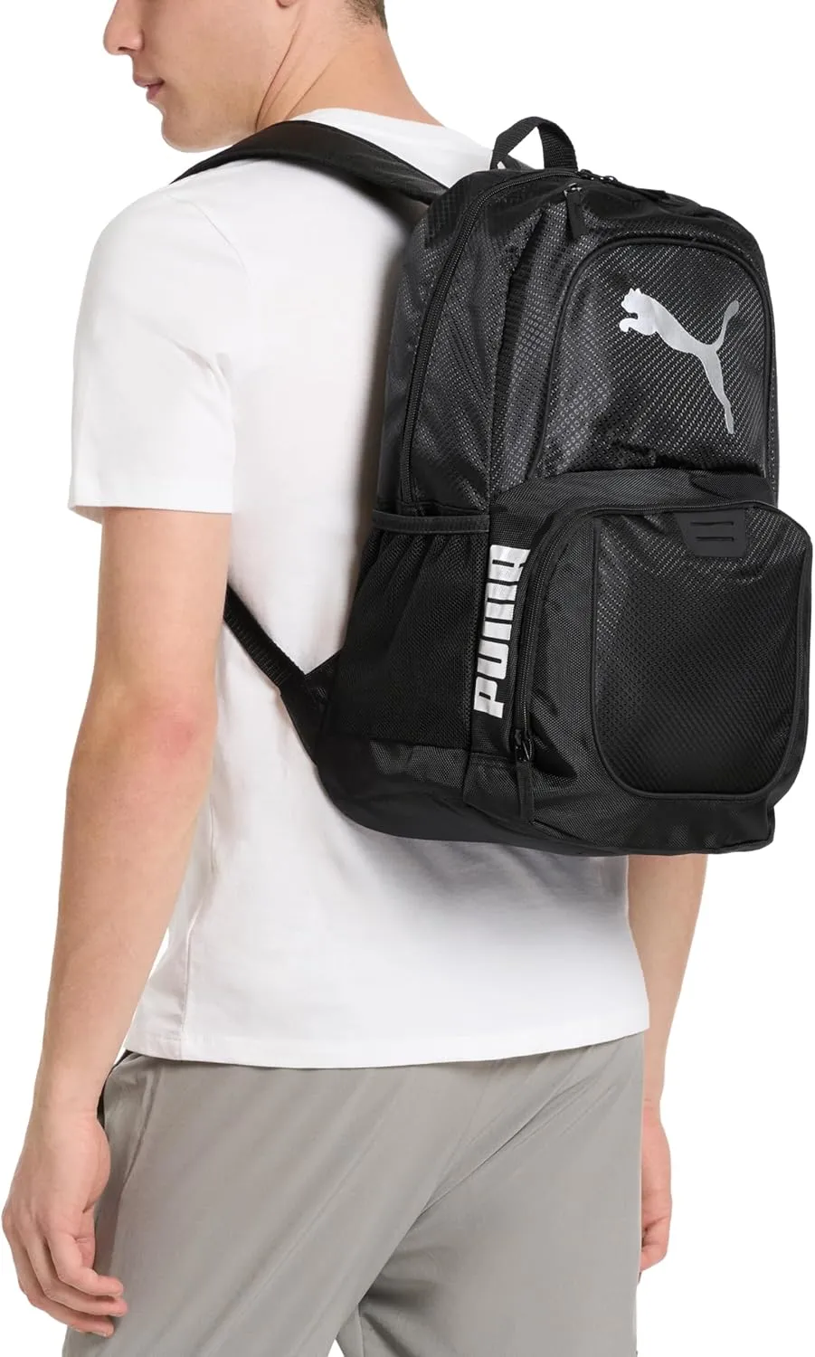 PUMA Contender Backpack, Grey/Coral, One Size