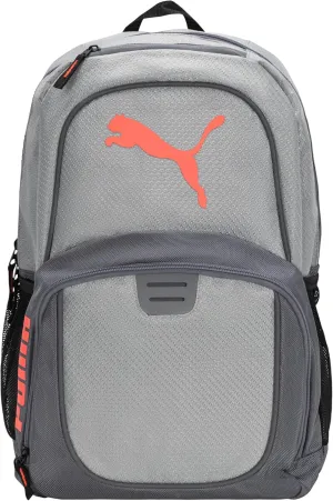 PUMA Contender Backpack, Grey/Coral, One Size