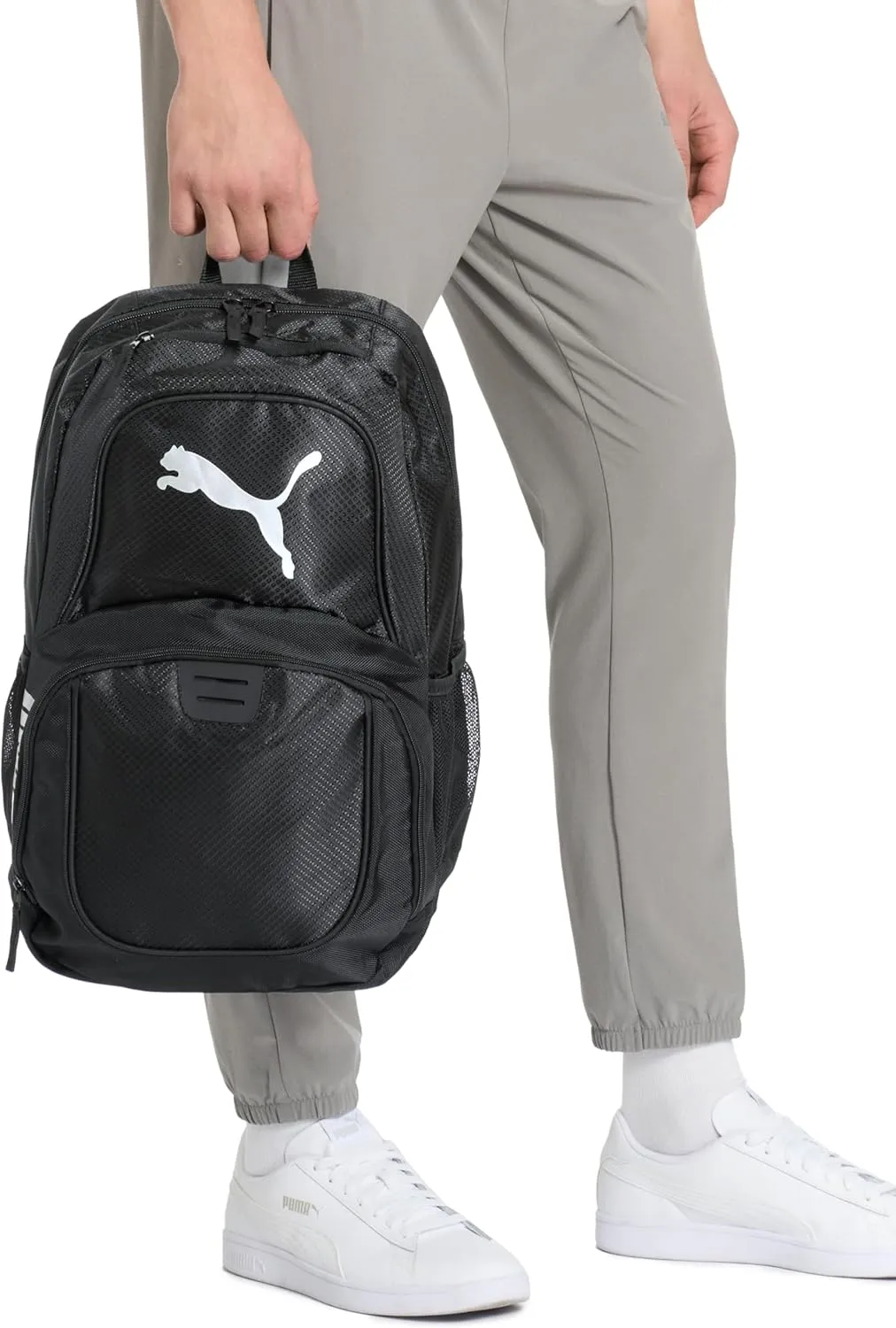 PUMA Contender Backpack, Grey/Coral, One Size