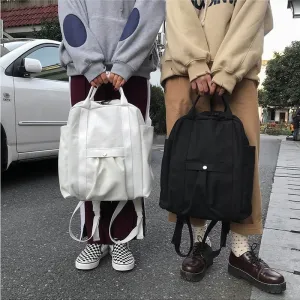 Pure Color Canvas Backpack