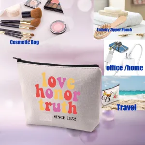 PXTIDY P M Sorority Makeup Bag Big Little Sorority Gifts P M 1852 Sorority Seminar Zipper Pouch Sorority Thanks Gift