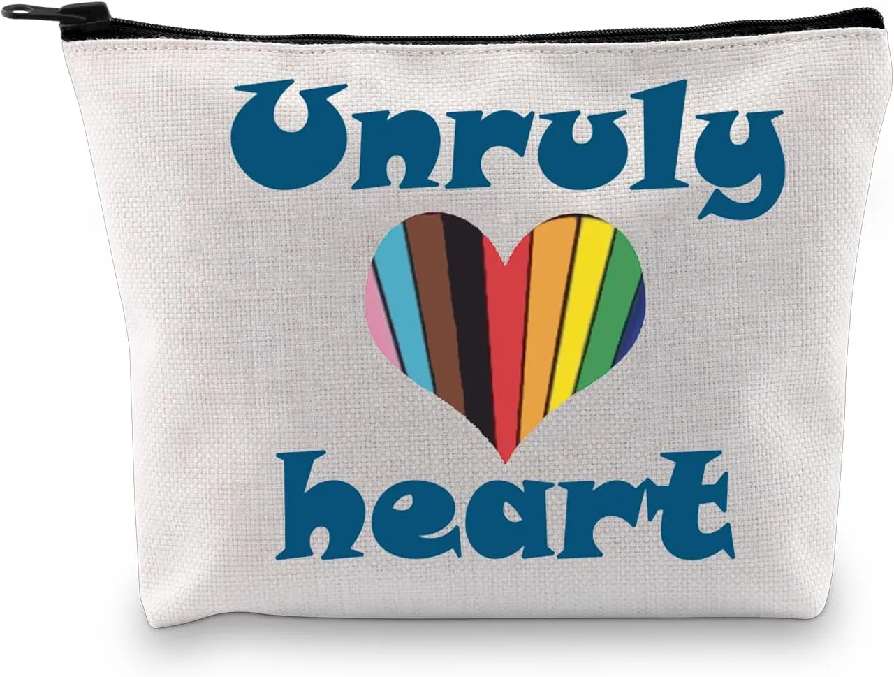 PXTIDY Prom Musical Unruly Heart Cosmetic Bag Musical Lover Zipper Pouch Makeup Bag Prom Musical Fans Gift