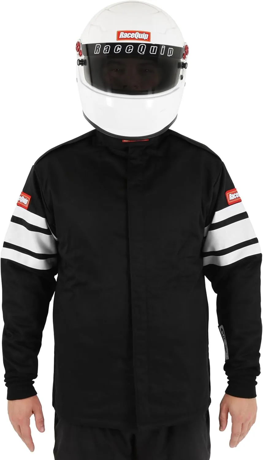 RaceQuip 121006RQP 120 Series Driving Jacket SFI 3.2A/5 Black/White Stripe XL