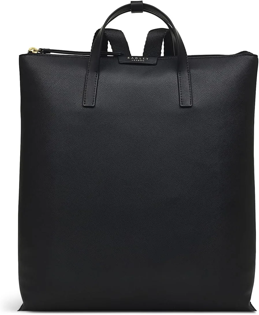 RADLEY London Camden Street Responsible Women’s Large Recycled Fabric Ziptop Backpack, Black