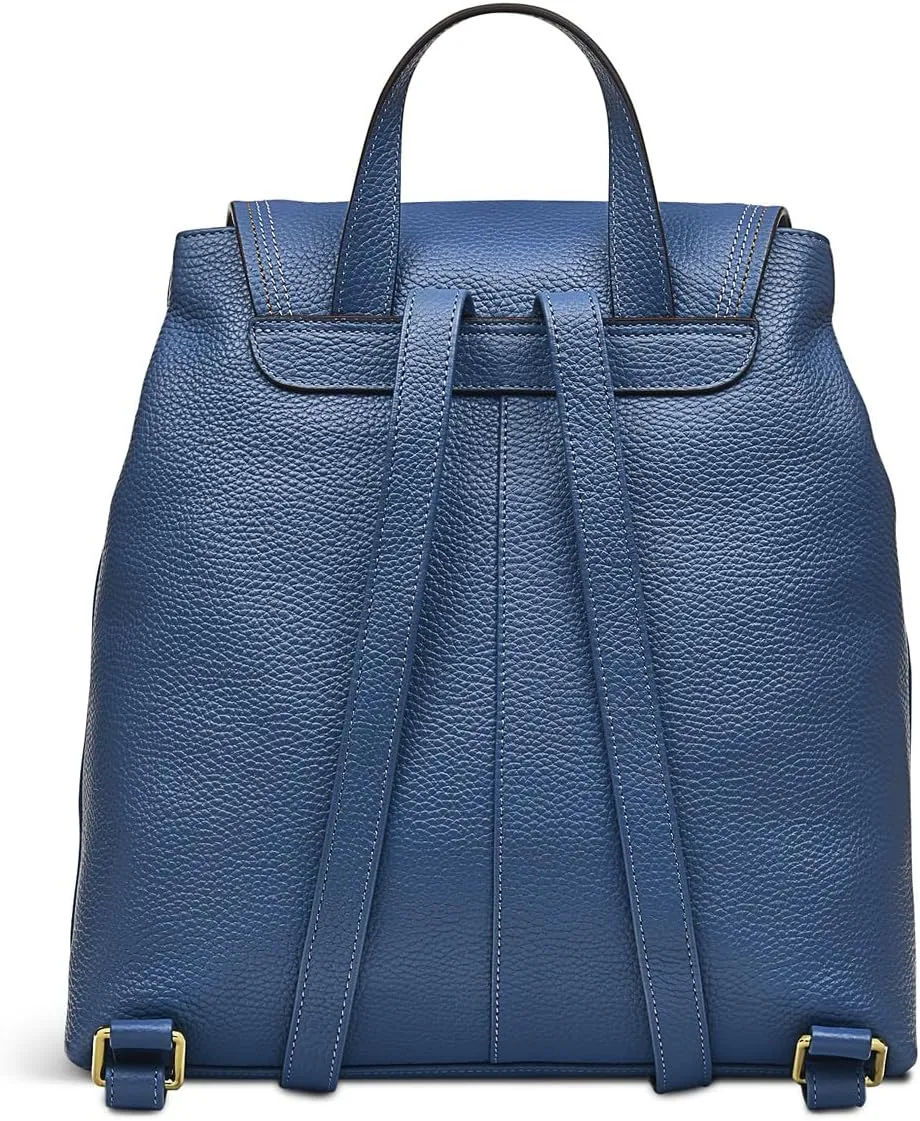 RADLEY London Colwyn Road Women’s Medium Leather Flapover Backpack, Vintage Blue