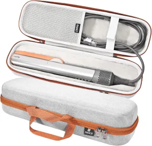 RAIACE Hard Carrying Case Compatible with Dyson airstrait Straightener, Travel Storage Bag. (for Sale is case only) - Gray