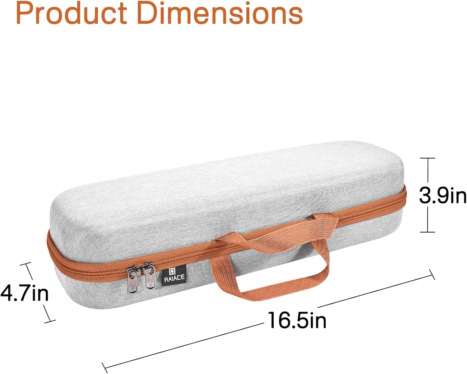 RAIACE Hard Carrying Case Compatible with Dyson airstrait Straightener, Travel Storage Bag. (for Sale is case only) - Gray