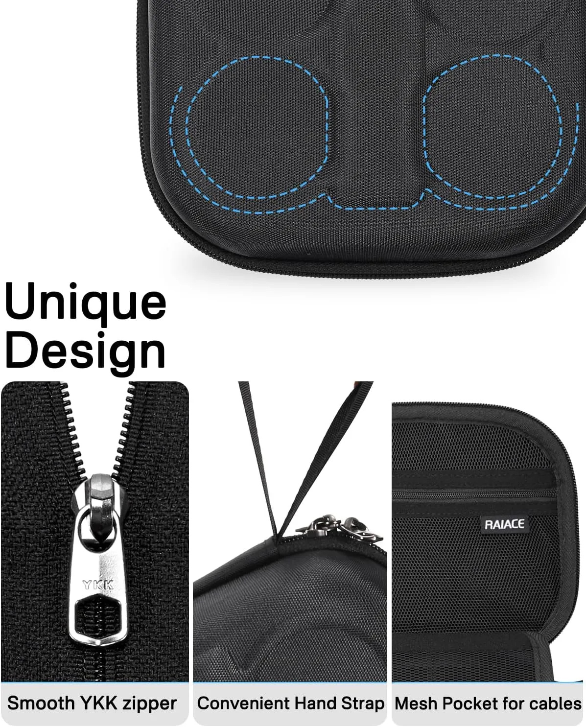 RAIACE Hard Storage Carrying Case Compatible with DJI Neo Mini Drone, Exclusive Space for Your Drone and it's Accessories. (Case Only) - Black