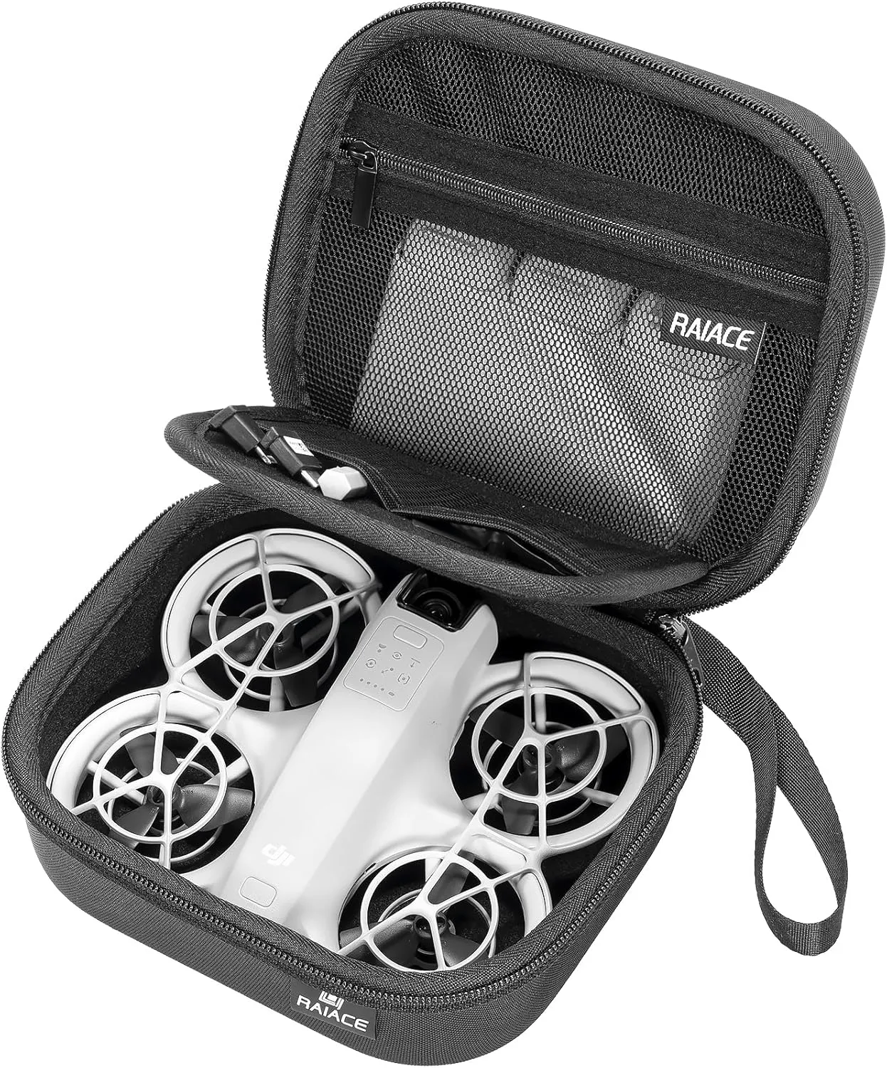 RAIACE Hard Storage Carrying Case Compatible with DJI Neo Mini Drone, Exclusive Space for Your Drone and it's Accessories. (Case Only) - Black