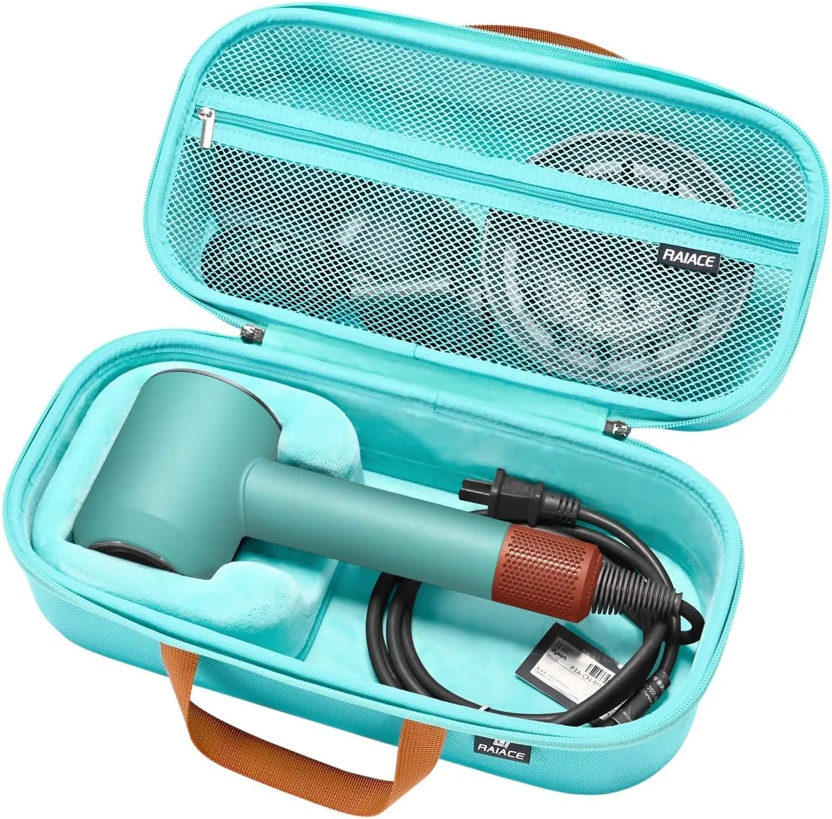 RAIACE Hard Storage Case Compatible with Dyson Hair Dryer, Travel Carrying Bag. (for Sale is case only). - Green
