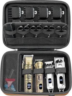 RAIACE Hard Travel Storage Case Compatible with Hair Clippers, Carrying Bag for Hair Cutting Barber Supplies, fit for Ufree/for Wahl Guard Grooming Kits. - Gloden