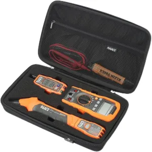 RAIACE Hard Travel Storage Case Compatible with Klein Tools ET310 AC Circuit Breaker, Finder & 80041 Outlet Repair Tool Kit & RT250 GFCI Receptacle Tester. Home Tester Kit Bag. (case only) - Black