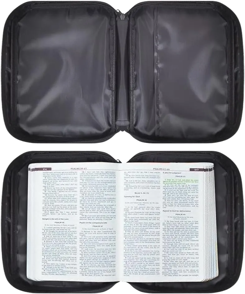 Rchsmod Hummingbird Cherry Blossom Pattern Bible Case for Women Bible Cover Bible Carrying Case Church Bag Bible Protective with Handle Lightweight Bible Bag Handbag for Daily Use