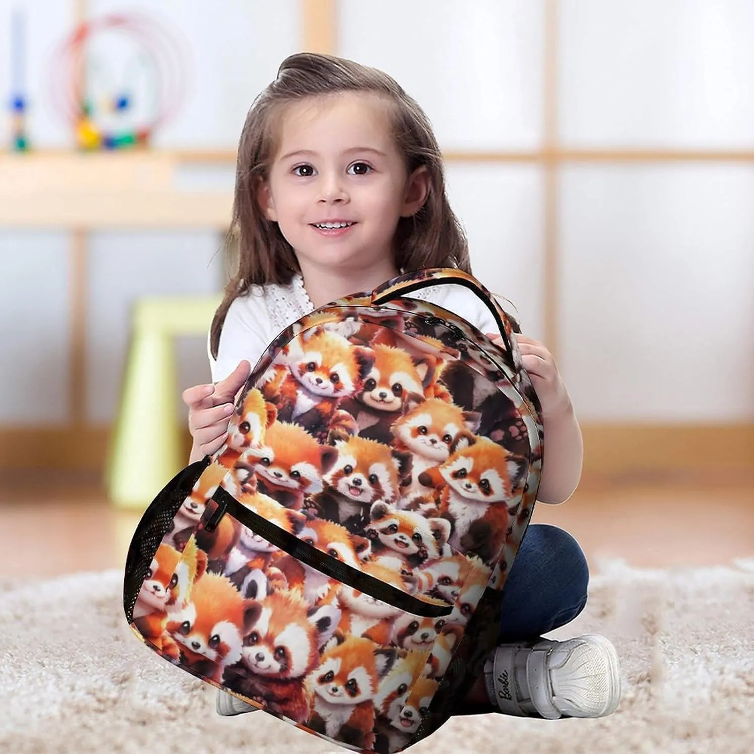 Red Panda School Backpack for Kids Girls Boys, 16 Inch Cute Red Pandas Themed Bookbag, Personalized School Backpack for Students Children, Lightweight, Large Capacity