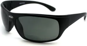 RENEGADE Patented Bifocal Polarized Reader Half Rim Men's Fishing Sunglasses 100% UV Protection with Microfiber Bag