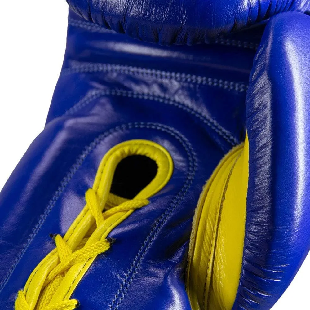 Revgear S4 Sentinel Lace Pro Leather Gel Boxing Gloves | Ridged Wrists for Protection | Multi-Layer Gel Padding