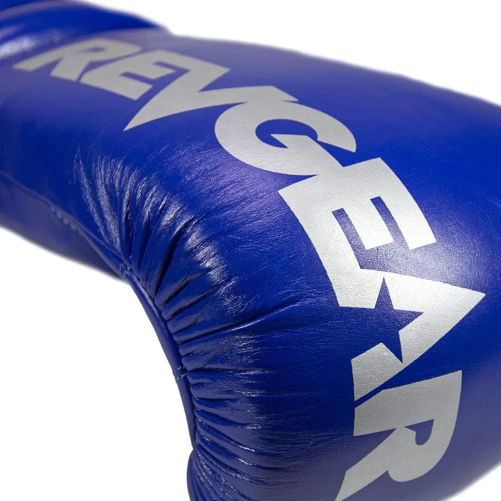 Revgear S4 Sentinel Lace Pro Leather Gel Boxing Gloves | Ridged Wrists for Protection | Multi-Layer Gel Padding